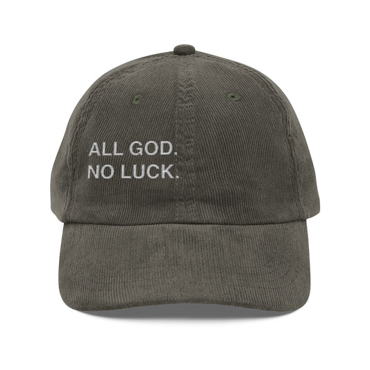 "ALL GOD. NO LUCK." Vintage Casual Stype Cap - Stylish & Casual Accessory for Everyday Wear