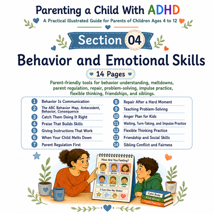 A Practical Illustrated Guide for Parents of Children with ADHD Ages 4 to 12