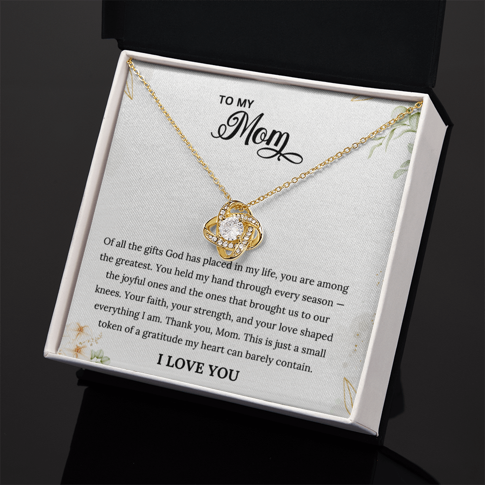 To My Mom —  Infinity Necklace & Keepsake Card  | Faith, Strength & Love