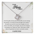 To My Mom —  Infinity Necklace & Keepsake Card  | Faith, Strength & Love