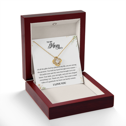 To My Mom —  Infinity Necklace & Keepsake Card  | Faith, Strength & Love