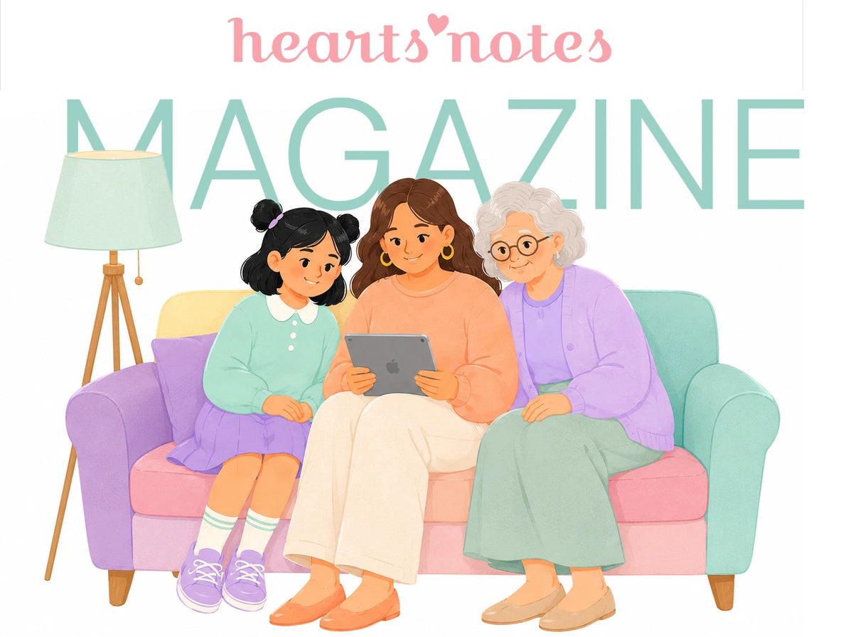 Hearts Notes Magazine illustration